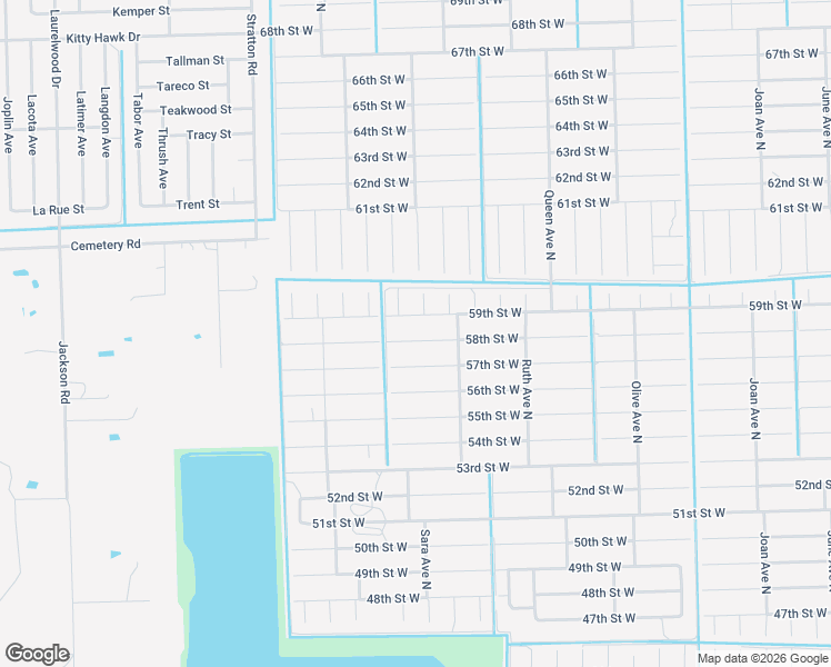 map of restaurants, bars, coffee shops, grocery stores, and more near 3412 58th Street West in Lehigh Acres