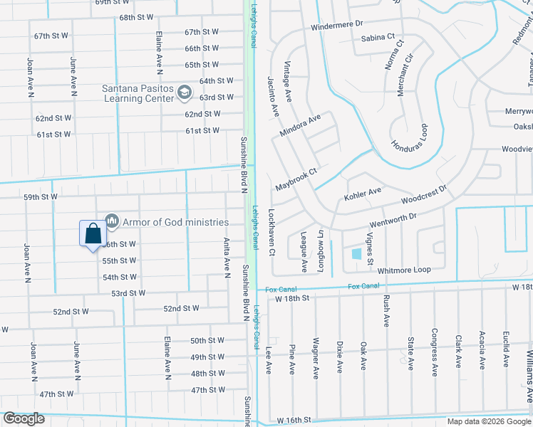 map of restaurants, bars, coffee shops, grocery stores, and more near 1842 Lockhaven Court in Lehigh Acres