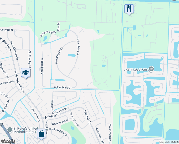 map of restaurants, bars, coffee shops, grocery stores, and more near 785 Cindy Drive in Wellington