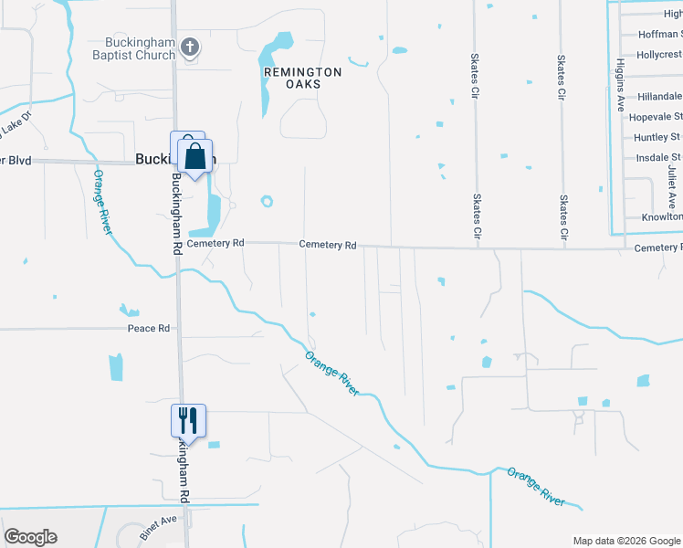map of restaurants, bars, coffee shops, grocery stores, and more near 5041 Melaluca Drive in Fort Myers