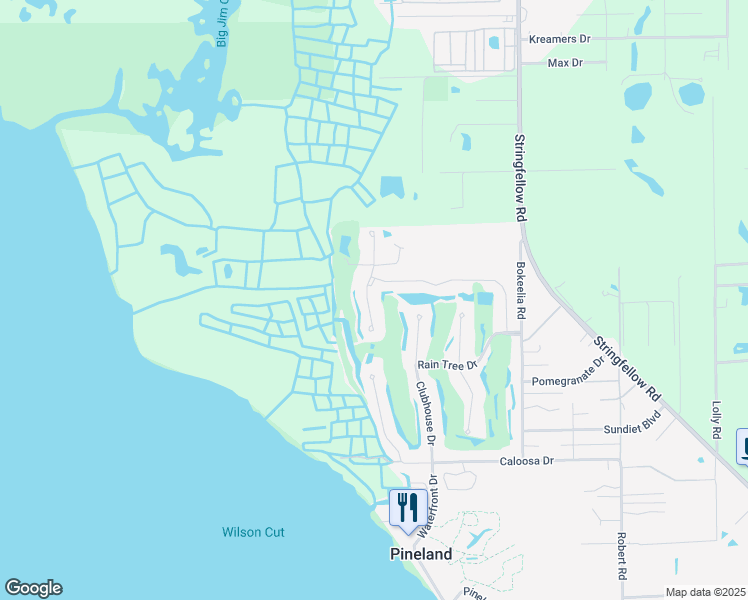 map of restaurants, bars, coffee shops, grocery stores, and more near 14374 Tamarac Drive in Bokeelia