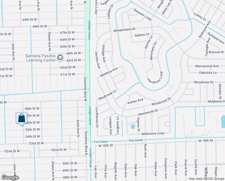 map of restaurants, bars, coffee shops, grocery stores, and more near 1826 Jacinto Avenue in Lehigh Acres