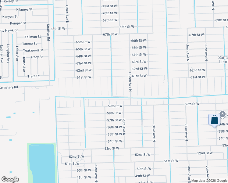 map of restaurants, bars, coffee shops, grocery stores, and more near 6007 Rena Avenue North in Lehigh Acres