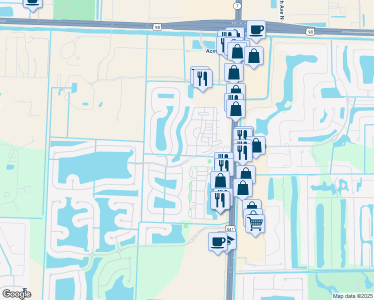 map of restaurants, bars, coffee shops, grocery stores, and more near 2280 Shoma Drive in West Palm Beach