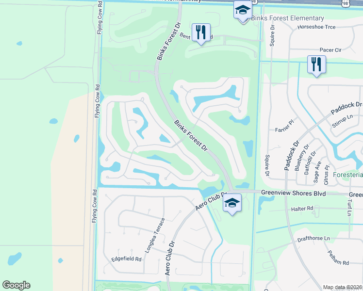 map of restaurants, bars, coffee shops, grocery stores, and more near 762 Cedar Cove Road in Wellington