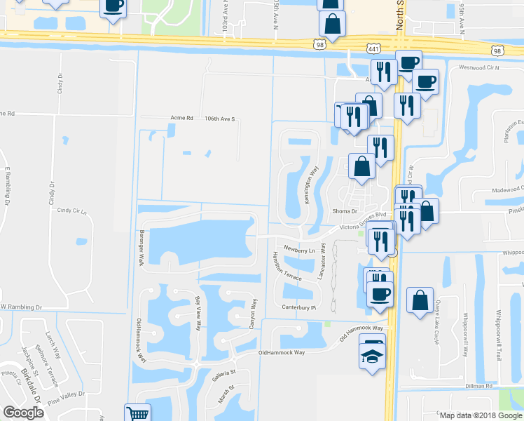 map of restaurants, bars, coffee shops, grocery stores, and more near 119 Berenger Walk in Wellington