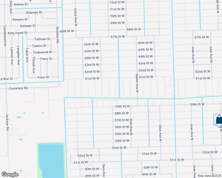 map of restaurants, bars, coffee shops, grocery stores, and more near 6006 Sally Avenue North in Lehigh Acres