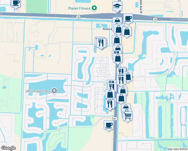 map of restaurants, bars, coffee shops, grocery stores, and more near 2280 Shoma Drive in West Palm Beach