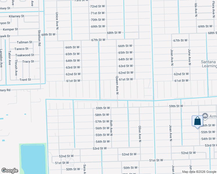 map of restaurants, bars, coffee shops, grocery stores, and more near 6008 Ruth Avenue North in Lehigh Acres