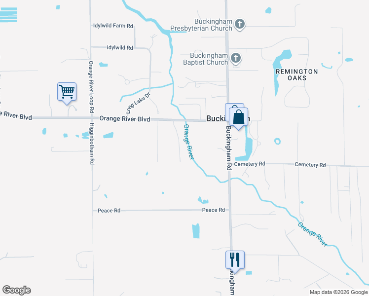 map of restaurants, bars, coffee shops, grocery stores, and more near 4880 Shady River Lane in Fort Myers
