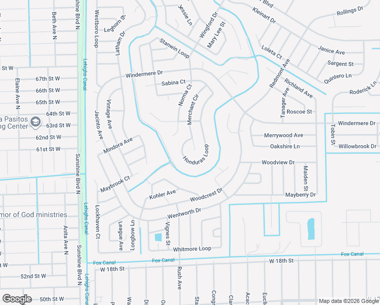 map of restaurants, bars, coffee shops, grocery stores, and more near 1827 Merchant Circle in Lehigh Acres