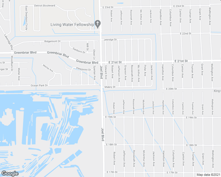 map of restaurants, bars, coffee shops, grocery stores, and more near 2406 Mabry Street in Alva