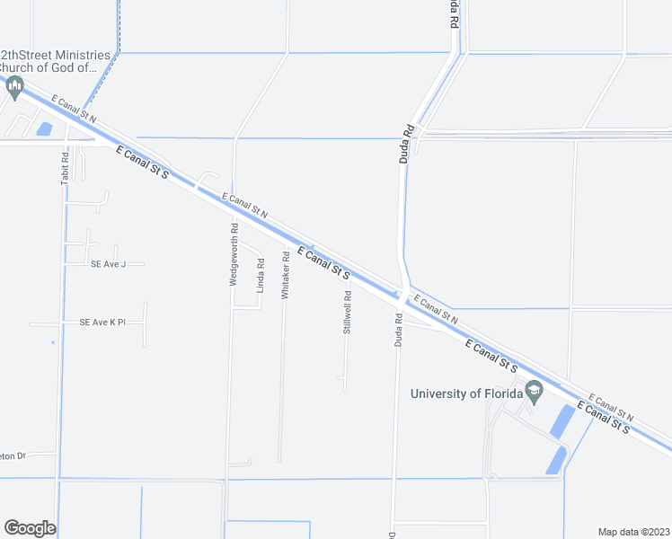 map of restaurants, bars, coffee shops, grocery stores, and more near E Palm Beach Rd & Morgan Ave in Belle Glade