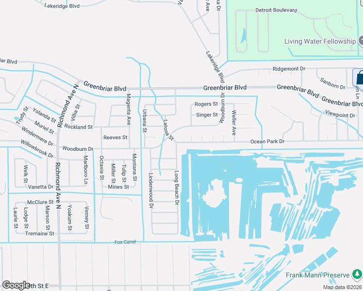 map of restaurants, bars, coffee shops, grocery stores, and more near 229 Ocean Park Drive in Lehigh Acres