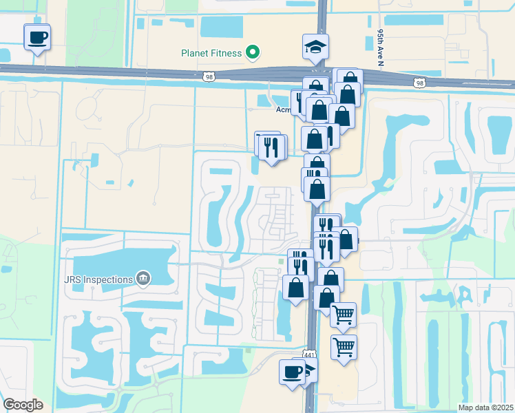 map of restaurants, bars, coffee shops, grocery stores, and more near 2306 Shoma Drive in West Palm Beach