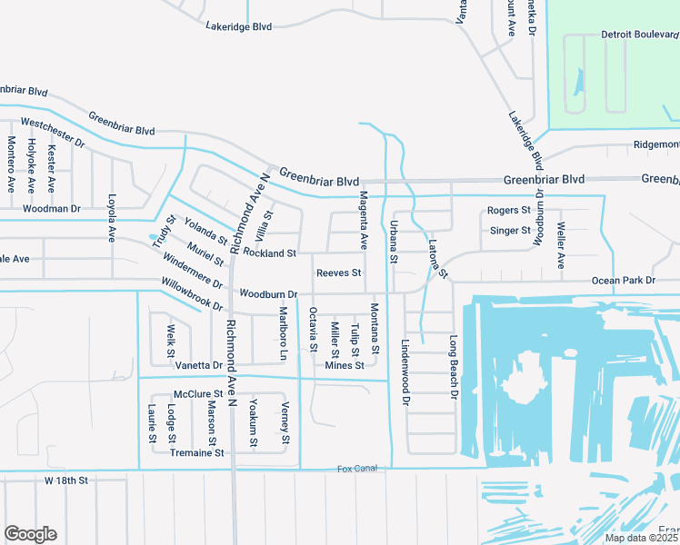 map of restaurants, bars, coffee shops, grocery stores, and more near 348 Woodburn Drive in Lehigh Acres