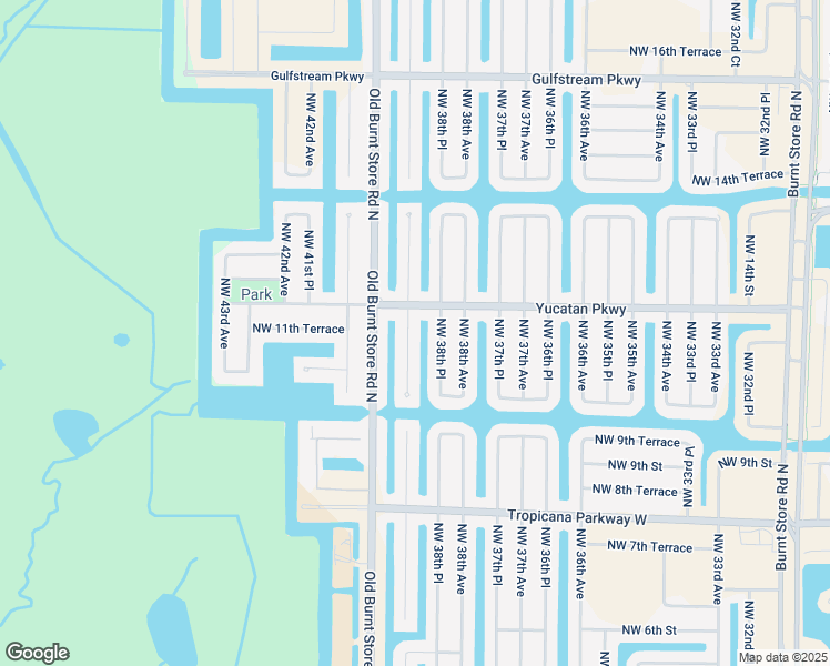 map of restaurants, bars, coffee shops, grocery stores, and more near 1043 Northwest 39th Avenue in Cape Coral