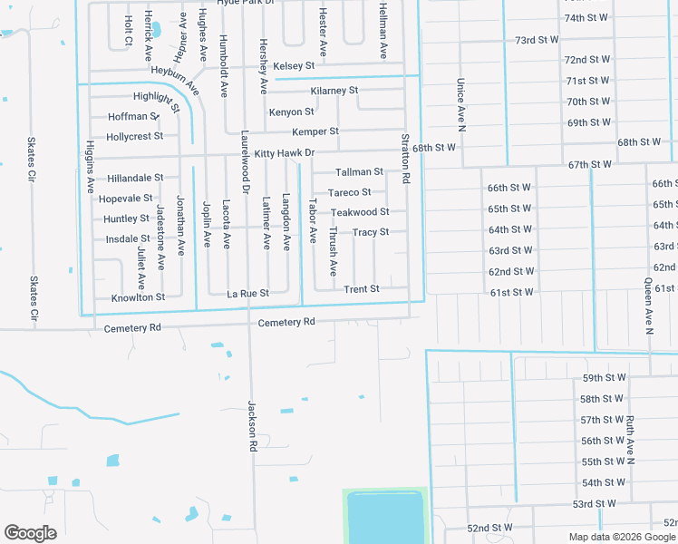 map of restaurants, bars, coffee shops, grocery stores, and more near 6012 Thrush Avenue in Fort Myers