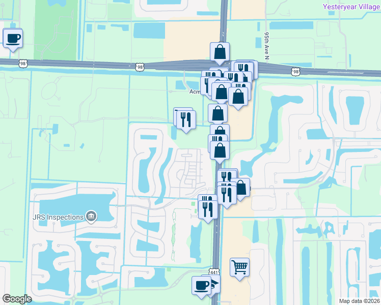 map of restaurants, bars, coffee shops, grocery stores, and more near 2020 Shoma Drive in West Palm Beach