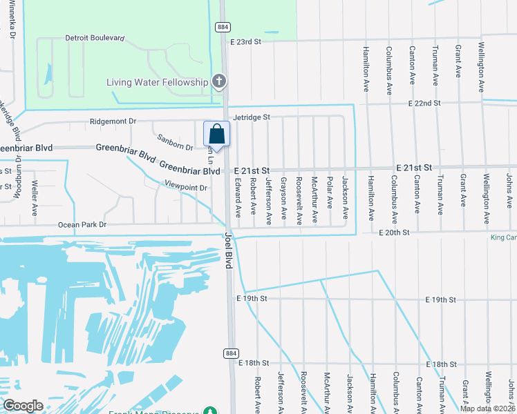 map of restaurants, bars, coffee shops, grocery stores, and more near 2011 Robert Avenue in Alva