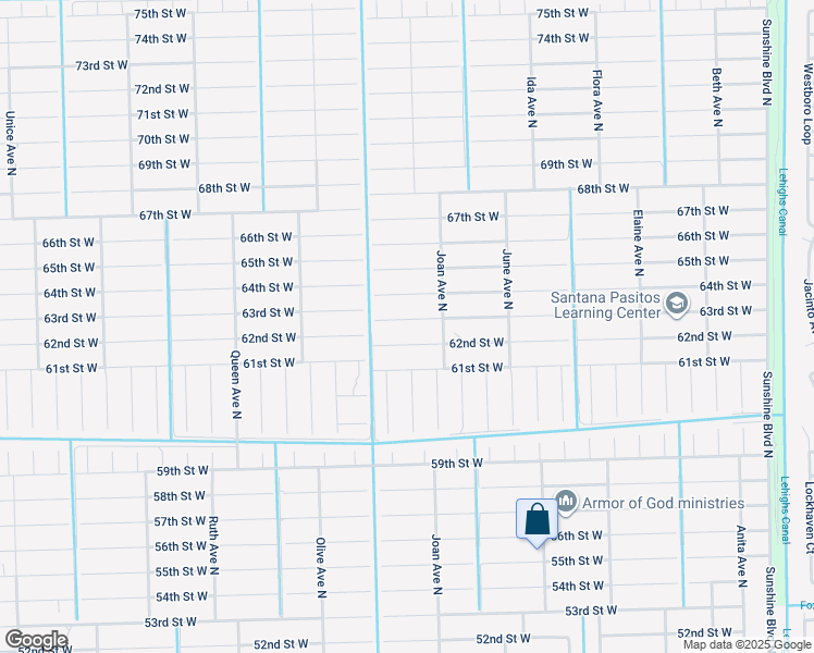 map of restaurants, bars, coffee shops, grocery stores, and more near 3011 63rd Street West in Lehigh Acres