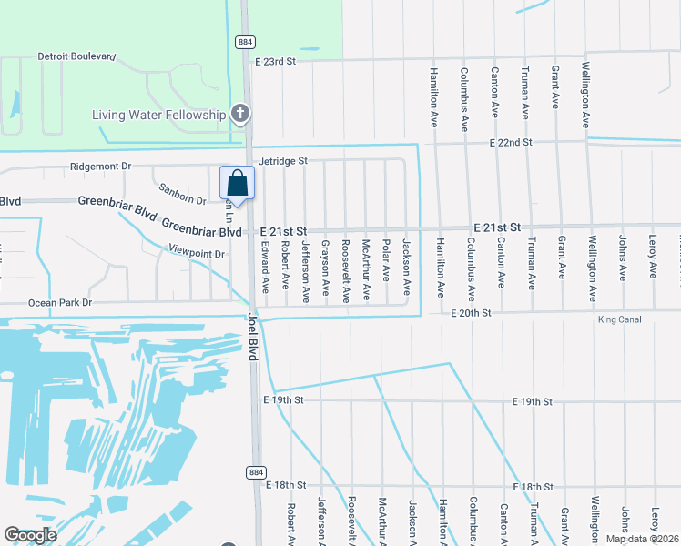 map of restaurants, bars, coffee shops, grocery stores, and more near 2011 Roosevelt Ave in Alva