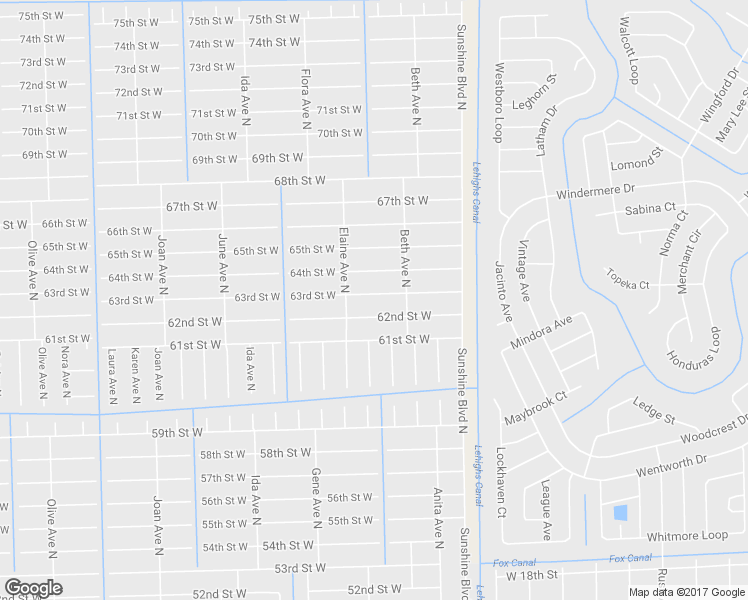 map of restaurants, bars, coffee shops, grocery stores, and more near 2611 63rd Street West in Lehigh Acres