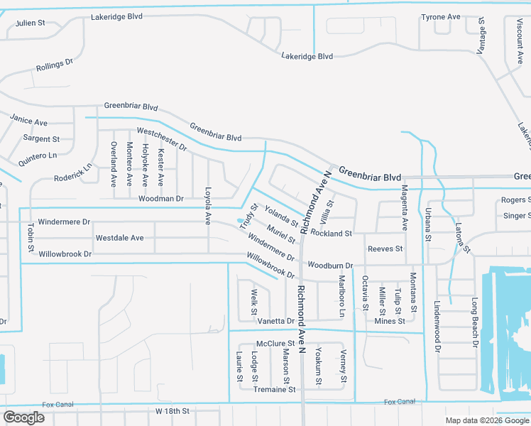 map of restaurants, bars, coffee shops, grocery stores, and more near 423 Yolanda Street in Lehigh Acres