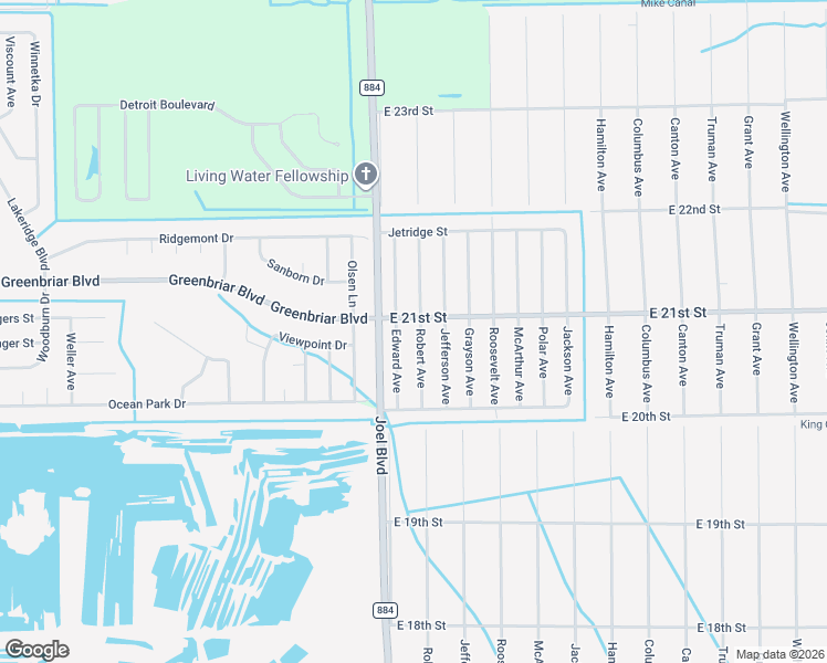 map of restaurants, bars, coffee shops, grocery stores, and more near 2025 Robert Avenue in Alva
