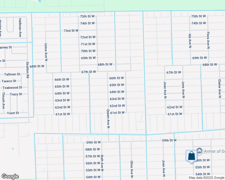 map of restaurants, bars, coffee shops, grocery stores, and more near 3214 64th Street West in Lehigh Acres