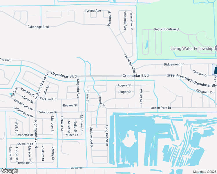 map of restaurants, bars, coffee shops, grocery stores, and more near 313 Justice Avenue in Lehigh Acres