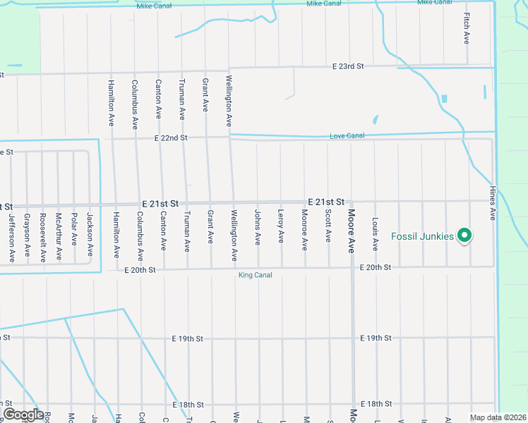 map of restaurants, bars, coffee shops, grocery stores, and more near 2020 Johns Avenue in Alva
