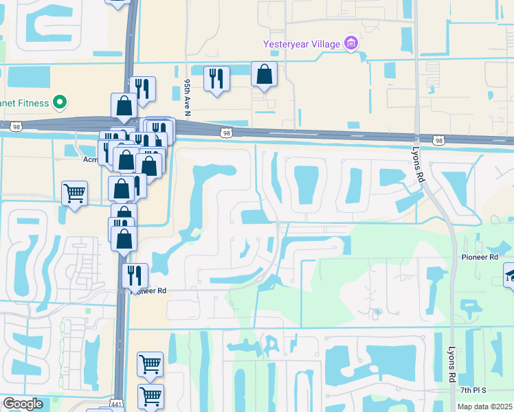 map of restaurants, bars, coffee shops, grocery stores, and more near 9238 Plantation Estates Drive in West Palm Beach