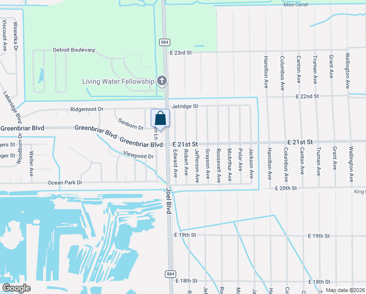 map of restaurants, bars, coffee shops, grocery stores, and more near 2025 Robert Avenue in Alva