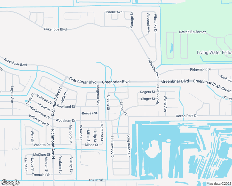 map of restaurants, bars, coffee shops, grocery stores, and more near 309 Urbana Street in Lehigh Acres