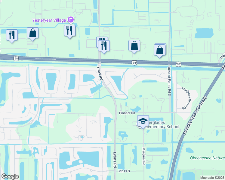 map of restaurants, bars, coffee shops, grocery stores, and more near 8181 Butler Greenwood Drive in Royal Palm Beach