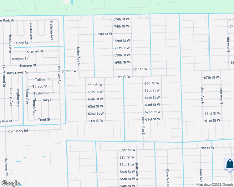 map of restaurants, bars, coffee shops, grocery stores, and more near 3408 64th Street West in Lehigh Acres