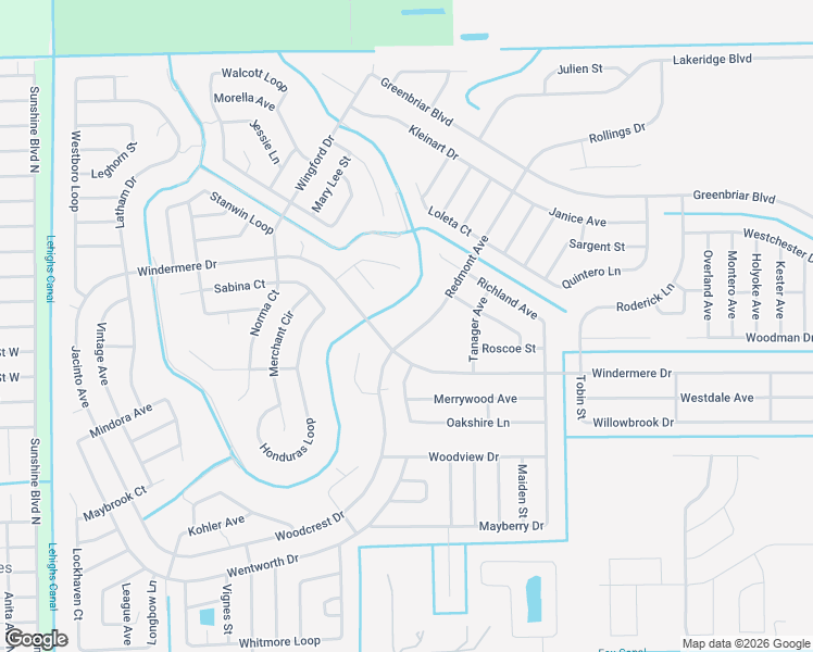 map of restaurants, bars, coffee shops, grocery stores, and more near 1901 Redmont Avenue in Lehigh Acres