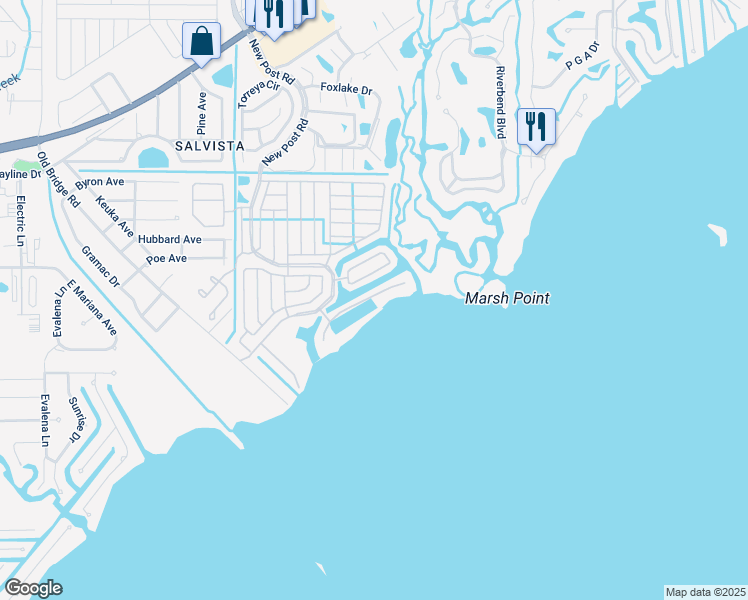 map of restaurants, bars, coffee shops, grocery stores, and more near 5533 Adam Drive in North Fort Myers