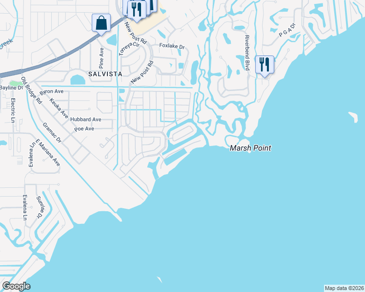 map of restaurants, bars, coffee shops, grocery stores, and more near 5533 Adam Drive in North Fort Myers