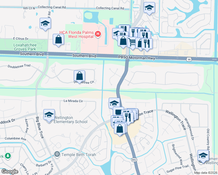 map of restaurants, bars, coffee shops, grocery stores, and more near 101 Forester Court in Wellington