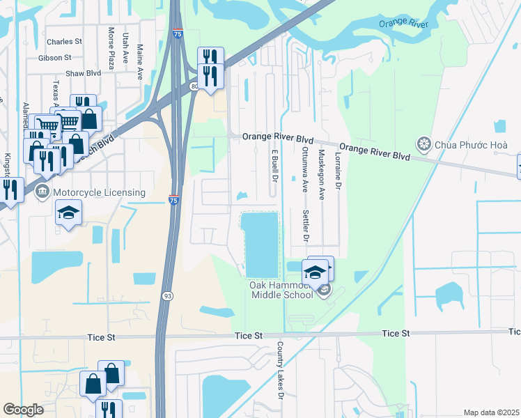 map of restaurants, bars, coffee shops, grocery stores, and more near 9950 Sailview Court in Fort Myers