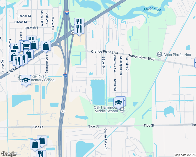 map of restaurants, bars, coffee shops, grocery stores, and more near 9950 Sailview Court in Fort Myers