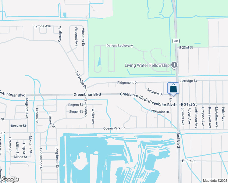 map of restaurants, bars, coffee shops, grocery stores, and more near 170 Greenbriar Boulevard in Lehigh Acres