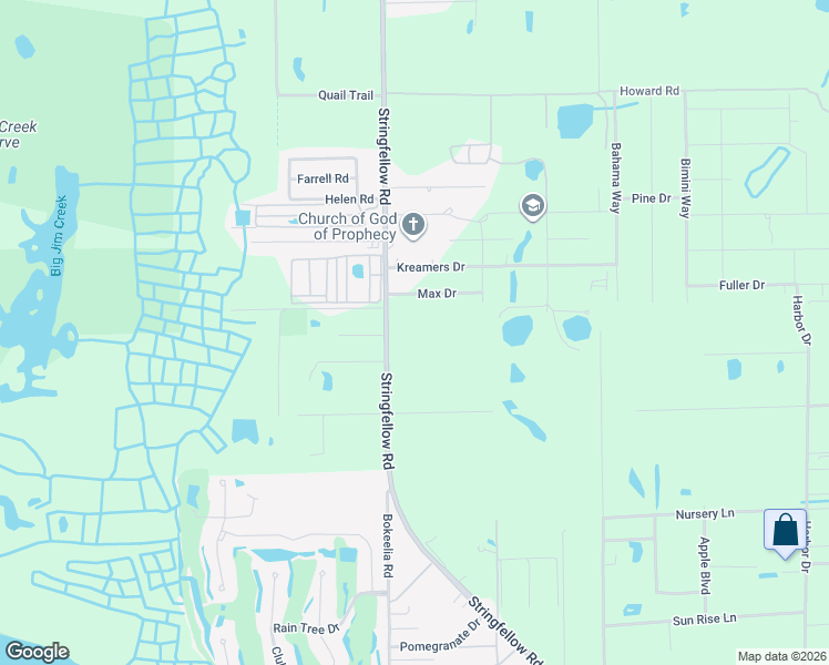 map of restaurants, bars, coffee shops, grocery stores, and more near 14850 Stringfellow Road in Bokeelia
