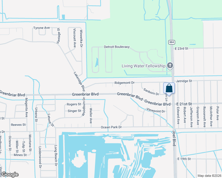 map of restaurants, bars, coffee shops, grocery stores, and more near 170 Greenbriar Boulevard in Lehigh Acres