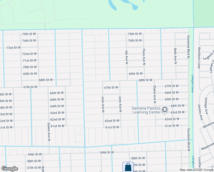 map of restaurants, bars, coffee shops, grocery stores, and more near 2907 68th Street West in Lehigh Acres