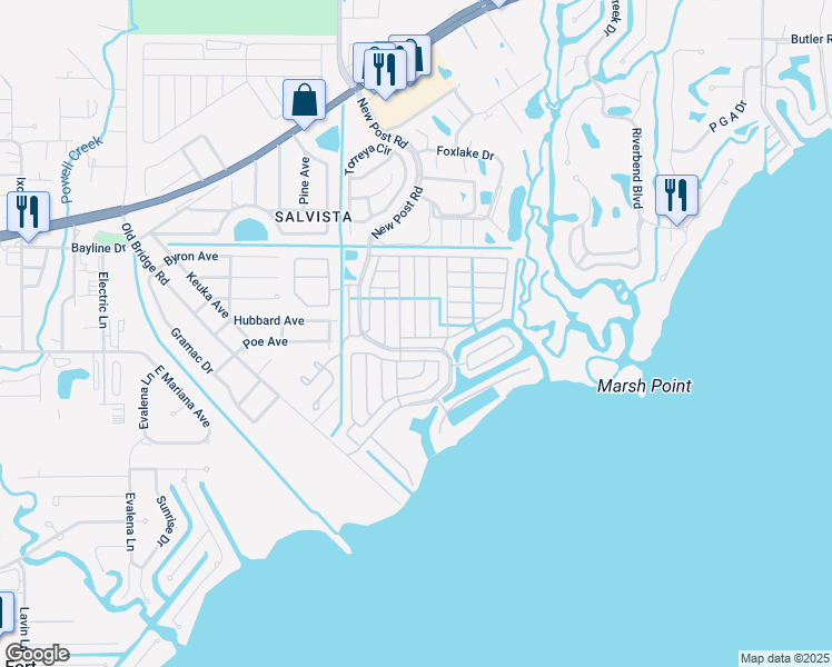 map of restaurants, bars, coffee shops, grocery stores, and more near 314 Pioneer Place in North Fort Myers