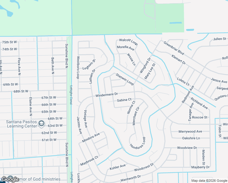map of restaurants, bars, coffee shops, grocery stores, and more near 672 Windermere Drive in Lehigh Acres
