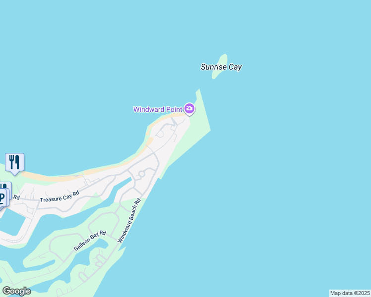 map of restaurants, bars, coffee shops, grocery stores, and more near in Treasure Cay